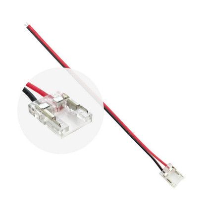 Spojka pro COB pásky 8mm, LED- napájecí kablík 15 cm, 2p